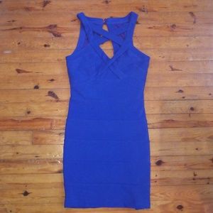 Royal blue pencil dress